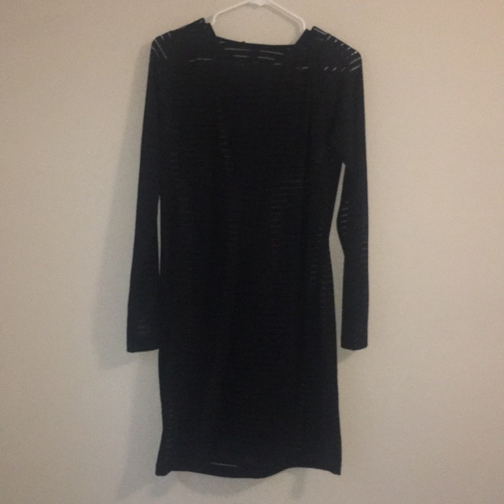 NWOT Black Long Sleeve Dress (comes with Slip) LBD